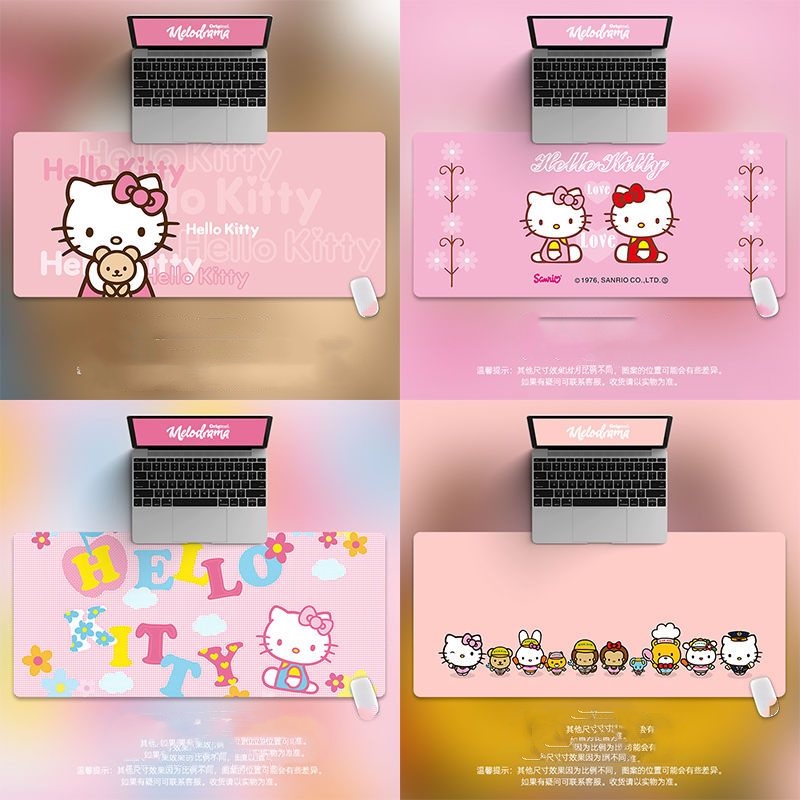Kitty Cat Mouse Pad Extra Large Medium Keyboard Alas Meja Komputer Kantor Siswa Kecil Lucu