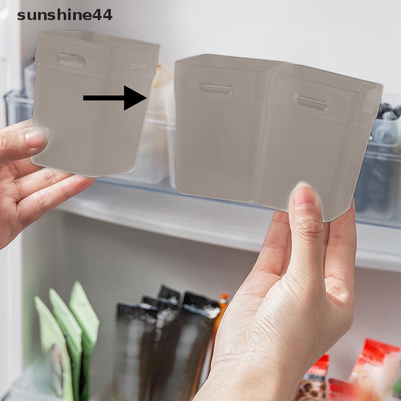 Sunshine 2Pcs Laci Kulkas Fridge Organizer Bin Snap-on Kotak Penyimpanan Kulkas ID