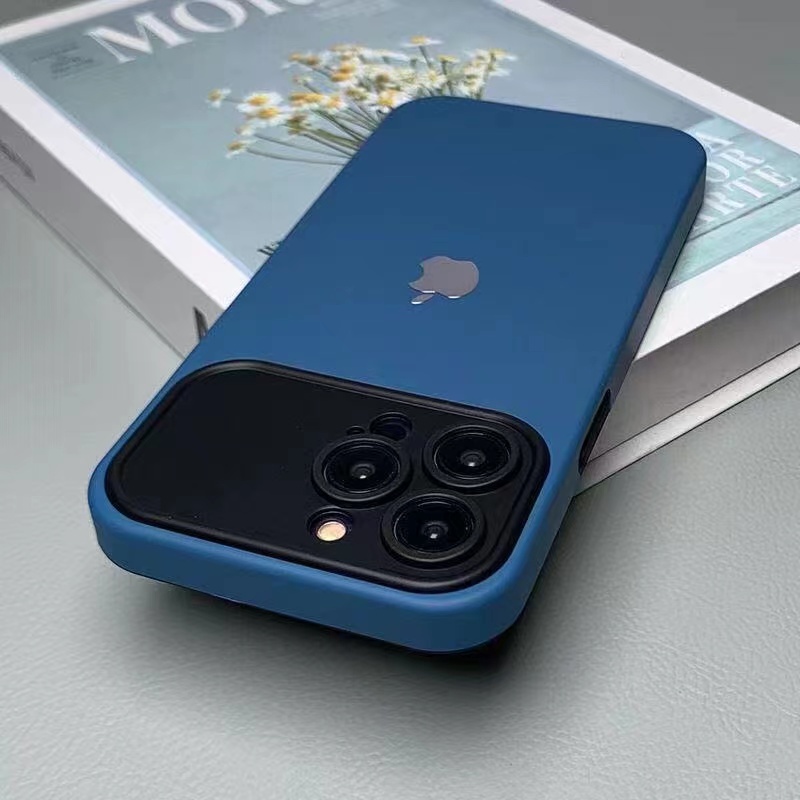 IPHONE Casing Silikon 2in1 Jendela Besar Cocok Untuk Iphone14 13 12 11 Pro X XS Max XR 14Plus Soft Case Anti Jatuh