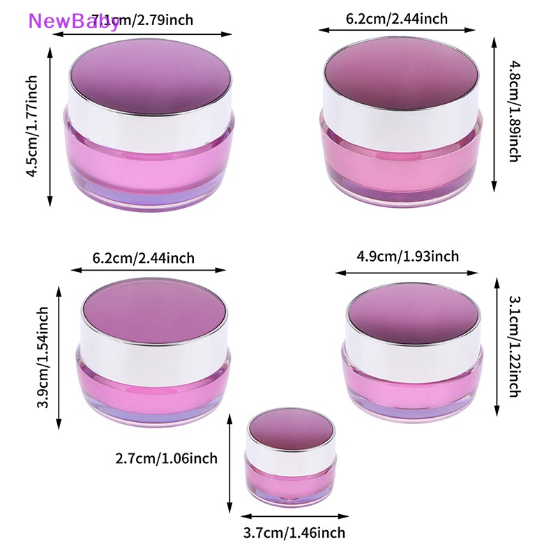 Newbaby 1PC Jar Cream Mata Kosong Wadah Makeup Pot Botol Isi Ulang Cream ID