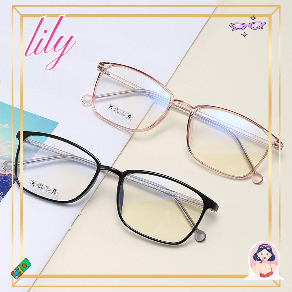 Lily Kacamata Anti-Cahaya Biru Pria Wanita Tahan Lama Pelindung Mata Ultra Ringan Frame