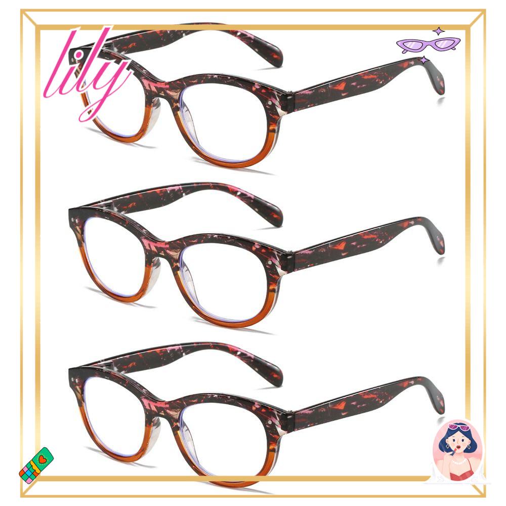 Lily Kacamata Baca Pria Wanita Portable Elegan Pelindung Mata Frame Ultra Ringan