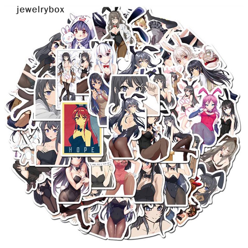 [jewelrybox] 50 Pcs Sexy Graffiti Anime Stiker Tahan Air Laptop Skateboard Bagasi Decals Butik