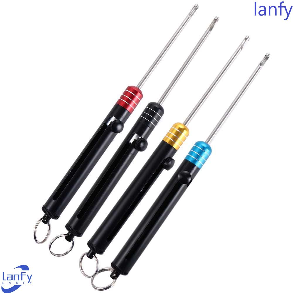 Lanfy Fishing Hook Remover Fishing Tackle Detacher Alat Pancing Stainless Steel Disgorger Knot Picker Tier Nonslip Unhook Extractor