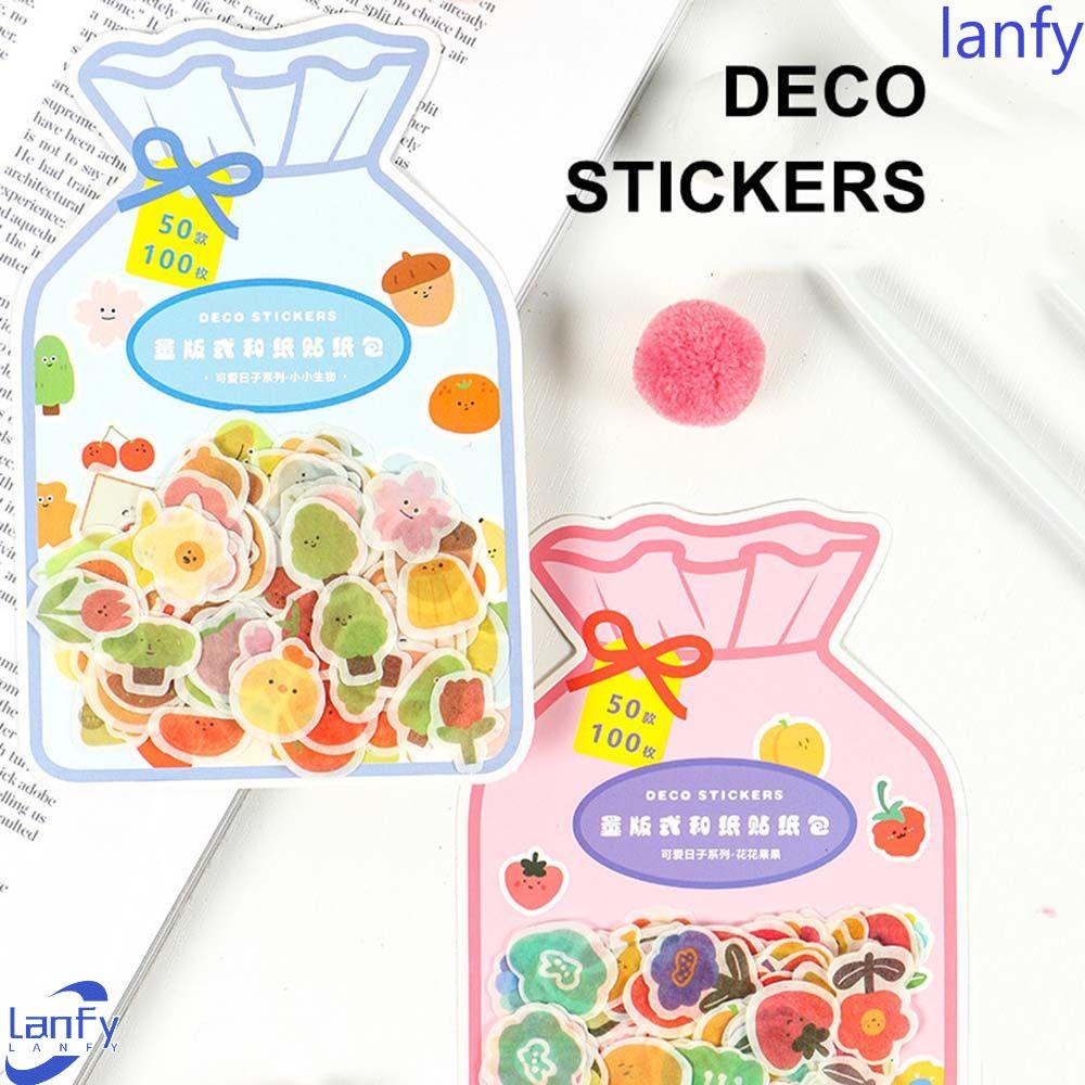 Lanfy Stiker Dekorasi Mini Siswa Tangan Akun Label Album Lovely Day Series DIY Stickers