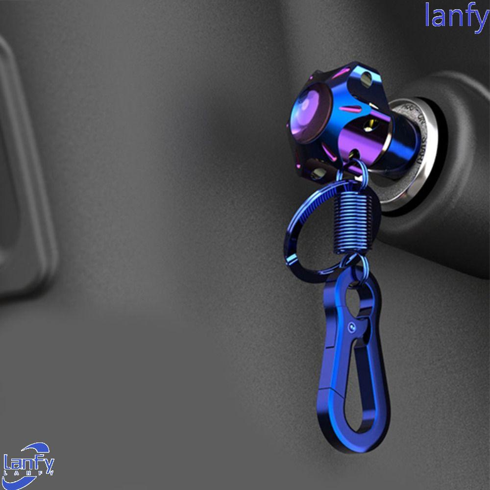 Lanfy Kunci Motor Kepala Shell Kualitas Tinggi Aluminium alloy Hexagon Aksesori Mobil Motor Dimodifikasi Kunci Bit Hexagon Keychain