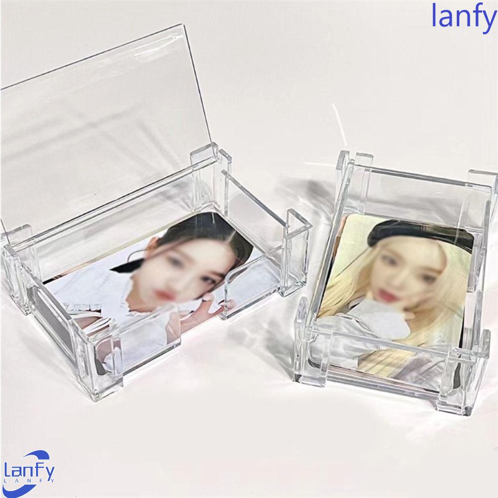 Lanfy Tempat Photocards Transparan Alat Tulis Sekolah Sederhana Foto Kotak Koleksifikasi Kotak Klasifikasi Meja Kotak Penyimpanan Kartu Collect Box