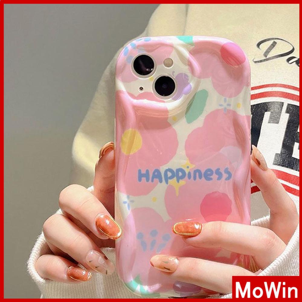 For iPhone 14 Pro Max iPhone Case 3D Curved Edge Wave Clear Case TPU Airbag Shockproof Camera Cover Cute Flowers Compatible For iPhone 13 Pro max 12 Pro Max 11 xr xs max 7 Plus