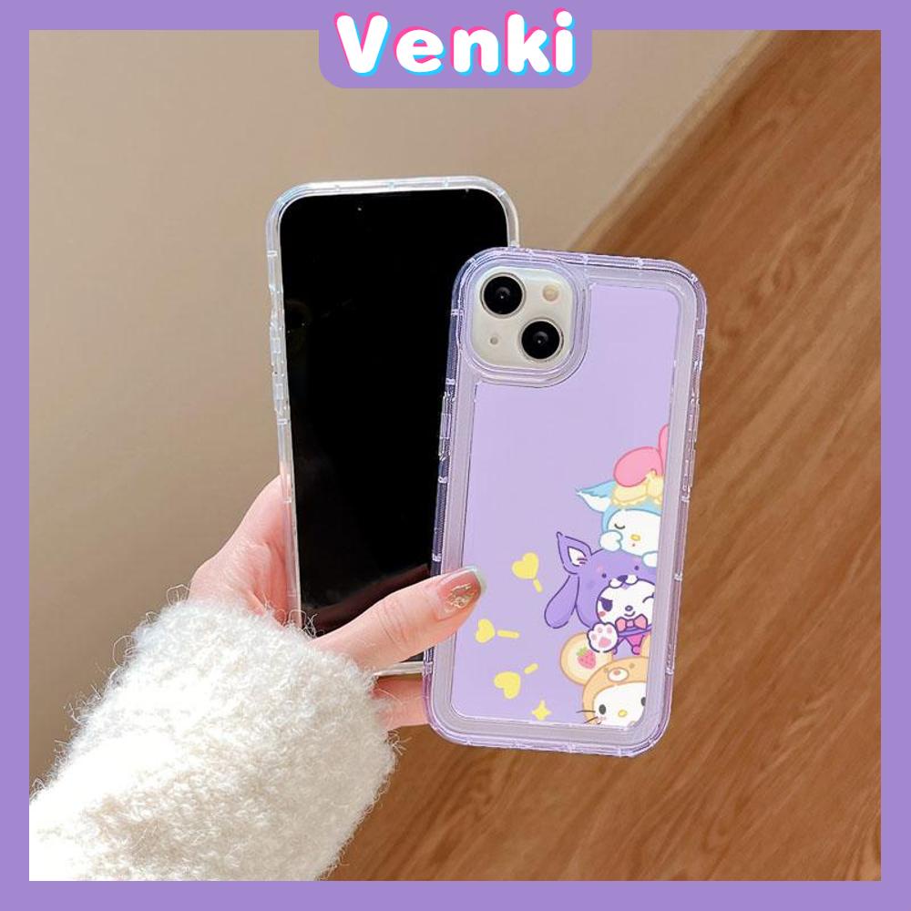 VENKI - For iPhone 11 iPhone Case Clear Case TPU Soft Case Airbag Shockproof Protection Camera Brown Cute Bear Compatible with iPhone 14 13 Pro Max iPhone 12 Pro Max  7 6Plus XR