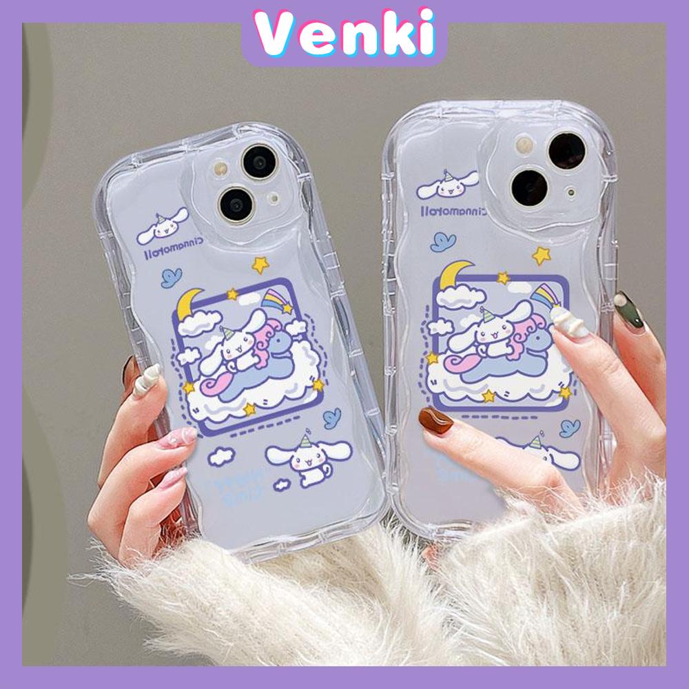 VENKI - For iPhone 11 iPhone Case 3D Curved Edge Wave Clear Case TPU Airbag Shockproof Camera Cover Cute Cartoon Compatible with iPhone 14 13 Pro max 12 Pro Max xr xs max 7 Plus 8