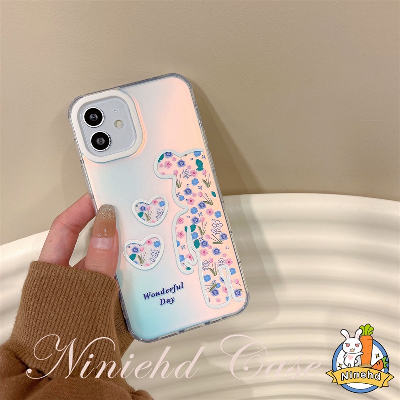 Casing iPhone Kaws Laser Transparan Kompatibel Untuk Iphone14 13 12 11 Pro Max X Xr Xs Max8 7 6 Plus SE 2020 Modis Anti Jatuh Shockproof Phone Case Soft Case Cover Pelindung