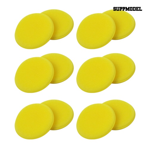 [SM Auto] 12Pcs Bantalan Aplikator Spons Waxing Polish Untuk Membersihkan Mobil Kendaraan Kaca
