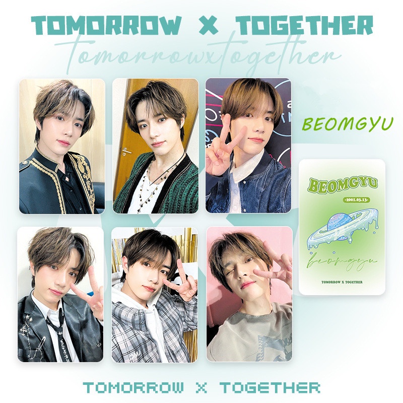 6pcs/set TXT Exquisite Photocards Lomo Card Kpop Postcards TOMORROW X TOGETHER Collection