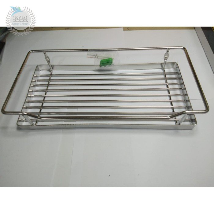 Rak Keranjang Stainless Gantung Dinding Tempat Sabun Peralatan Dapur