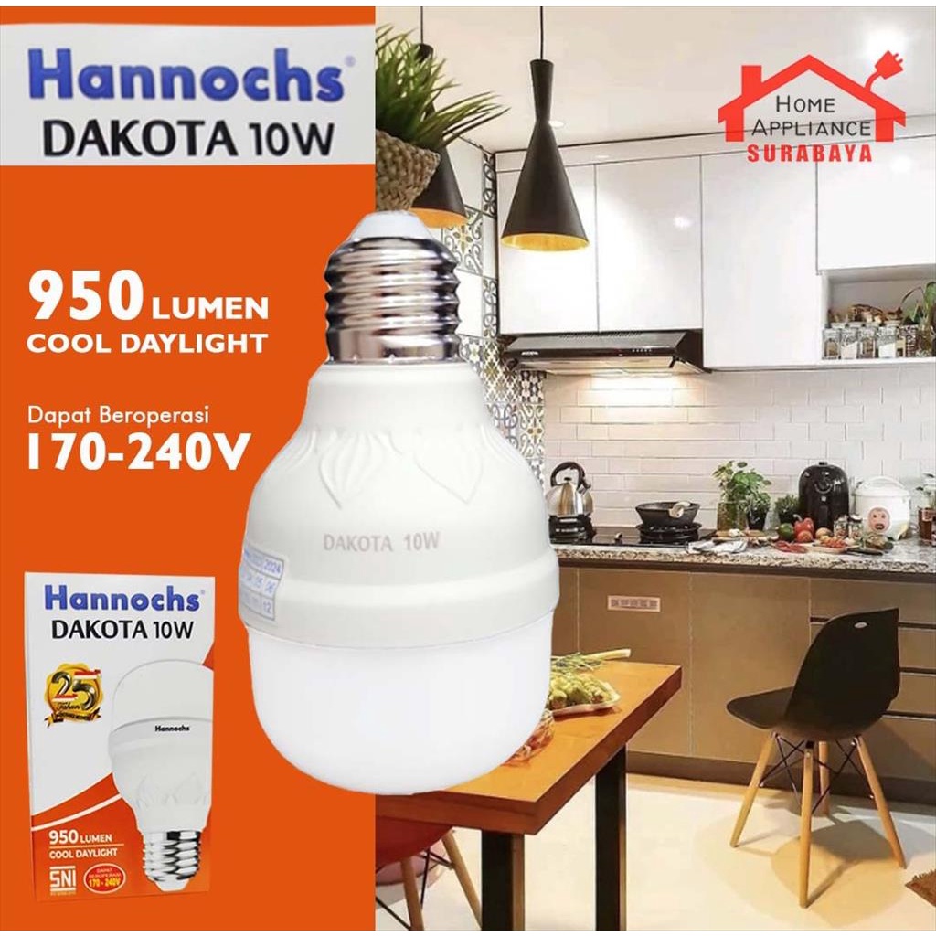 HANNOCHS DAKOTA Lampu LED Kapsul Cahaya Putih 10W - 10 Watt