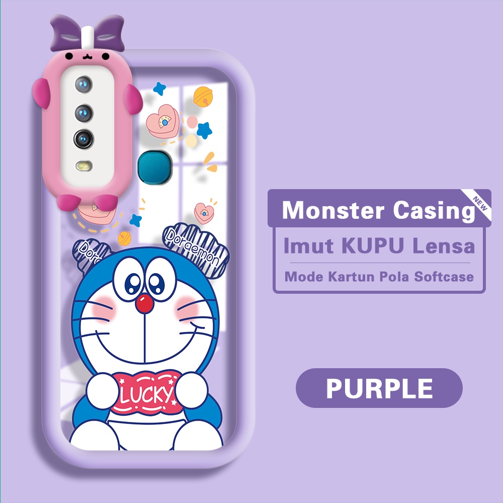 Casing Hp Untuk Case Vivo Y11 2019 Y12I Y12 Y15 Y17 1902 1906 Cartoon Anime Doraemon Softcase Monste