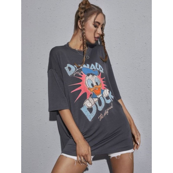 kaos oversize wanita donal / t shirt donal duck / kaos zara donal / atasan / kaos disney / kaos pria
