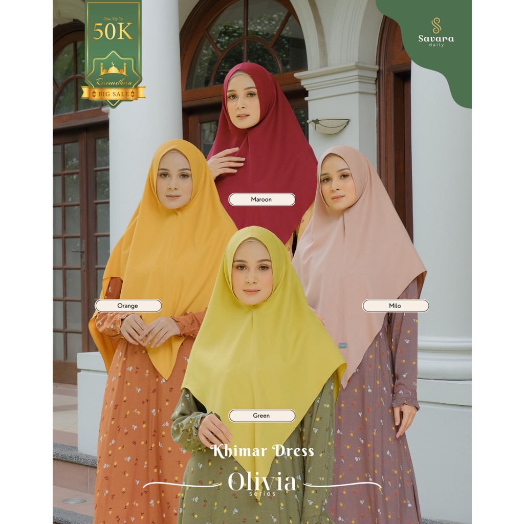 Olivia Dress Set Khimar By Savara Daily