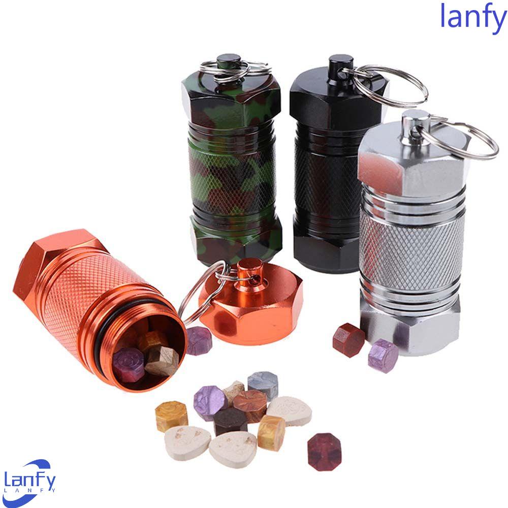 Lanfy Sealed Pill Case Portable Seal Tank Tahan Air Outdoor Pill Box Gantungan Kunci