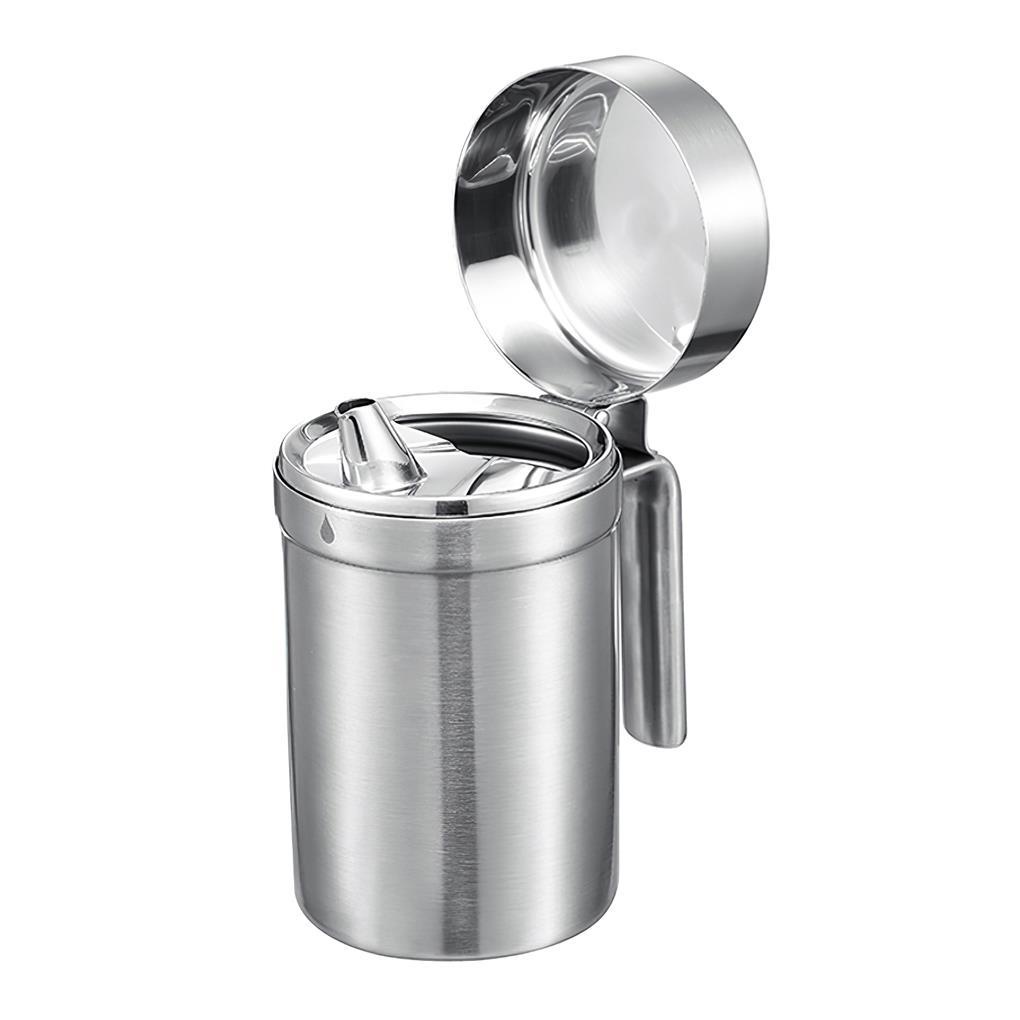 Stainless Steel Oil Can Minyak Wijen Oil Leak Proof Wadah Oil Pot Minyak Dengan Tutup Dapat Botol Kaleng Drum Tempat Penyimpanan Dispenser Dispenser Minyak Botol Minyak Rumah Tangga