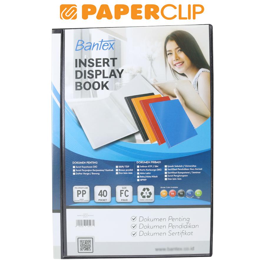

DISPLAY BOOKS / CLEAR HOLDER INSERT BANTEX 3185I 10 F4 40 BLACK