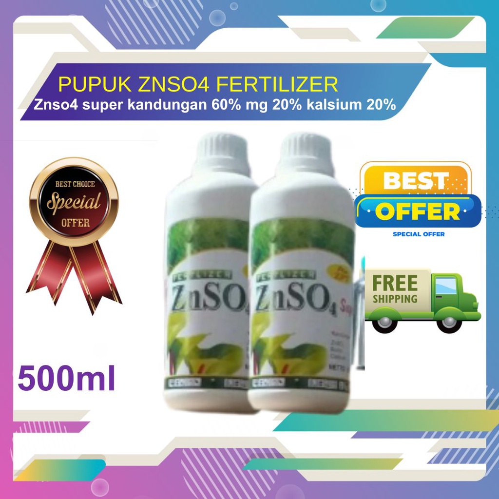 pupuk tanaman Fertilizer ZNSO4 Boron dan Kalsium ± 500 Ml