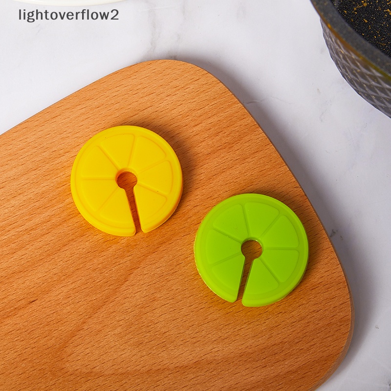 [lightoverflow2] Klip Panci Bentuk Lemon Silikon Food Grade Kreatif Alat Dapur Gadget Anti-Overflow Stoppers Penutup Panci Pengangkat Holder [ID]