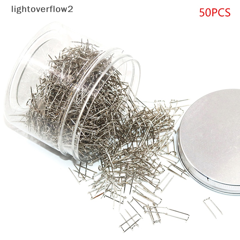 [lightoverflow2] 50pcs Pin Metal Pin Silver U-Pin Untuk Display Perhiasan Quilt Aplikasi Dressmaker Pins [ID]
