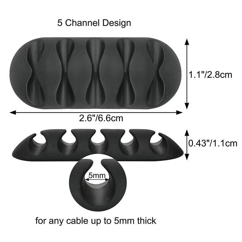 Klip Penjepit Kabel Klem Perapih Perekat Kabel Organizer 5 lubang