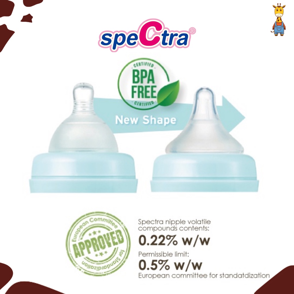 Spectra Silicone Nipple (Dot) WN Isi 2pcs S &amp; L