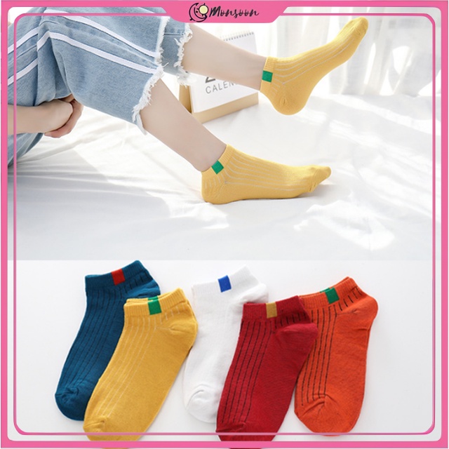 MONSOON - D2014 Kaos Kaki Petak Kotak / Kaos Kaki Pria Wanita / Kaos Kaki K354 / Kaos Kaki Pendek Semata Kaki / Ankle Cute Short Socks