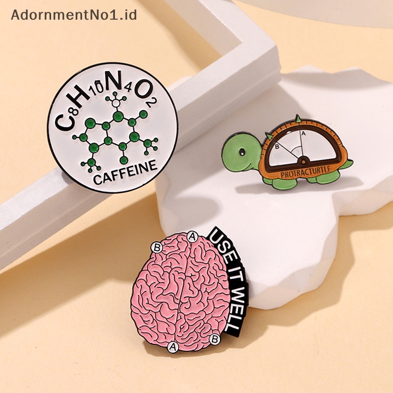 [AdornmentNo1] Math Puns Enamel Pin Custom Turtle Hippo Bros Menggunakan Sumur Otak Caffeine Lapel Badge Hewan Lucu Perhiasan Hadiah Untuk Teman Anak [ID]