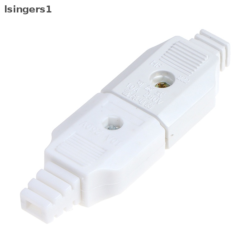 [lsingers1] Us 2pin Datar AC Listrik Power Male Plug Female Socket Outlet Adaptor Kawat Butik