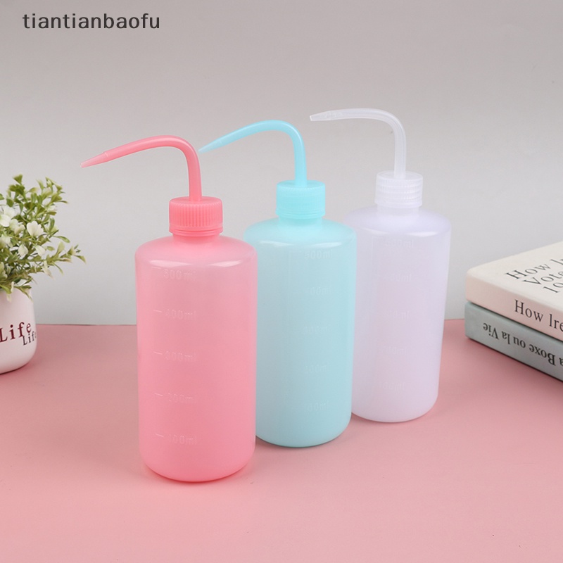 [tiantianbaofu] 1pc 500ml Panci Lengkung Cuci Bersih Sabun Plastik Lab Wash Squeeze Diffuser Botol Butik