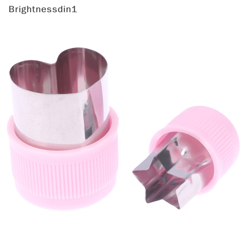 [Brightnessdin1] Pemotong Sayuran Gagang Plastik Pink Stainless Buah Cutg Die Alat Dapur Butik