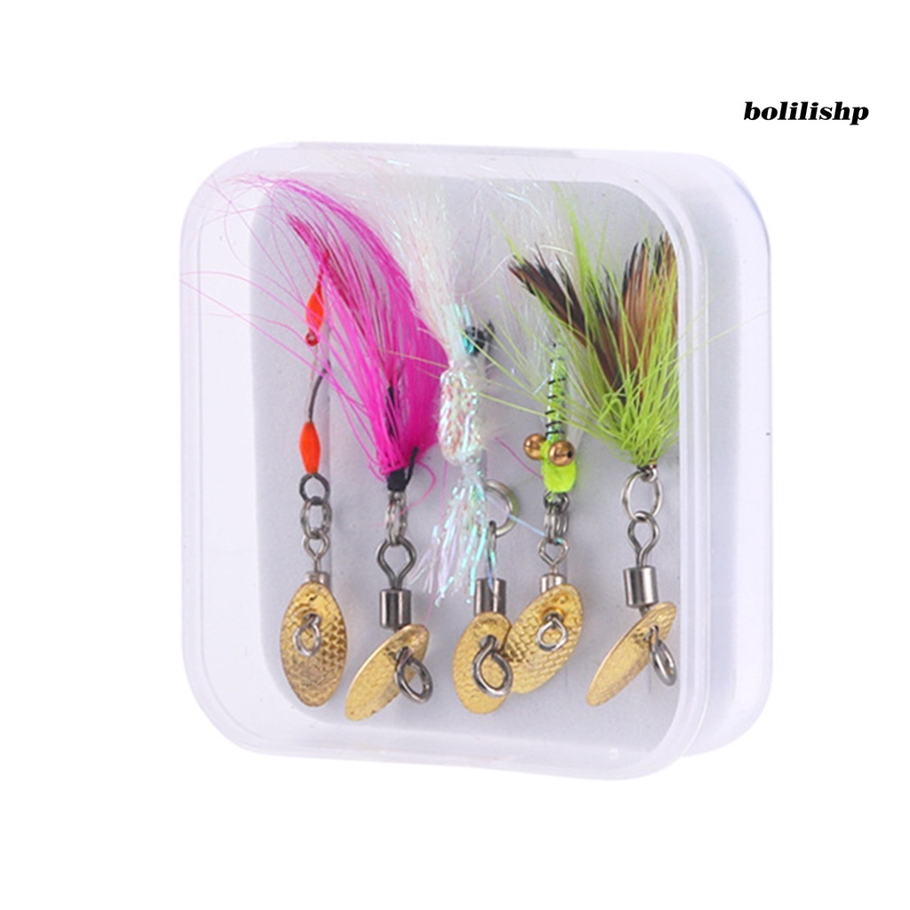 Bo-5pcs Umpan Pancing Realistis Simulasi Mata Terbang Lalat Capung Kait Fish Tackle Perlengkapan Memancing