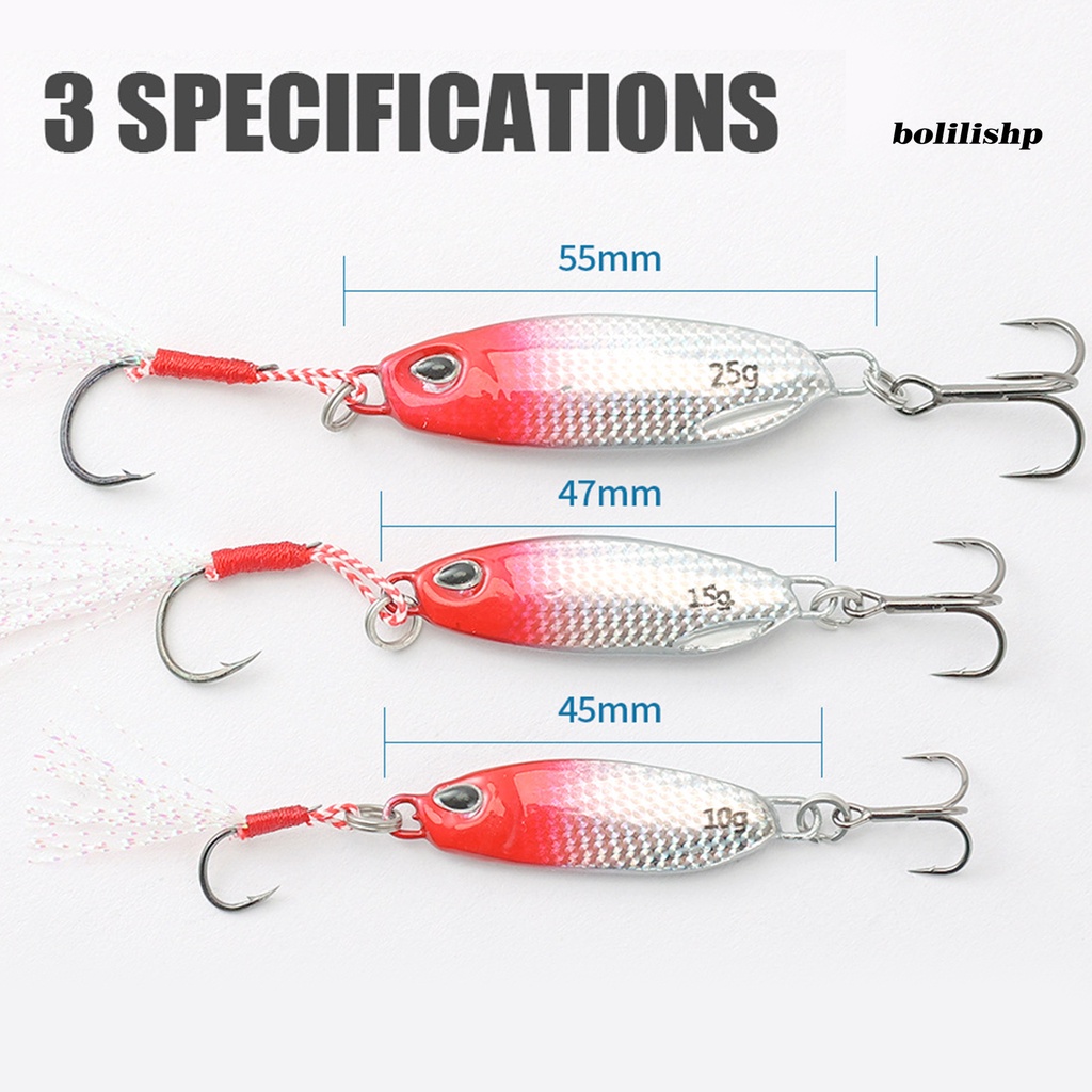 Bo-20g/15g/10g Pemikat Pancing Treble Hook Desain Tampilan Realistis Vibrant Warna Wastafel Perlahan Halus Kuat Menembus Compact Air Tawar Air Asin Bionic Fishing Bait Lure