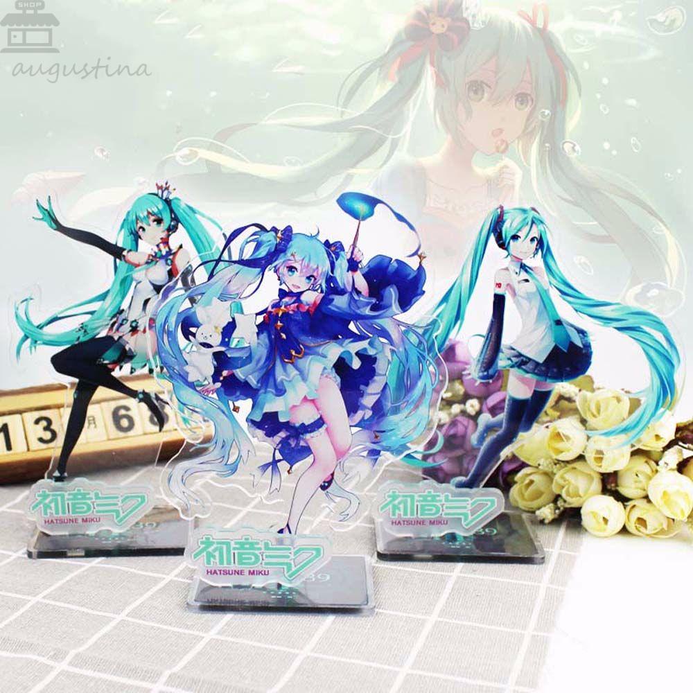 Hadiah Fans Anime Agustina Miku Hatsune Miku Koleksi Model Desktop Standing Card Sakura Princess Figure Model Plat