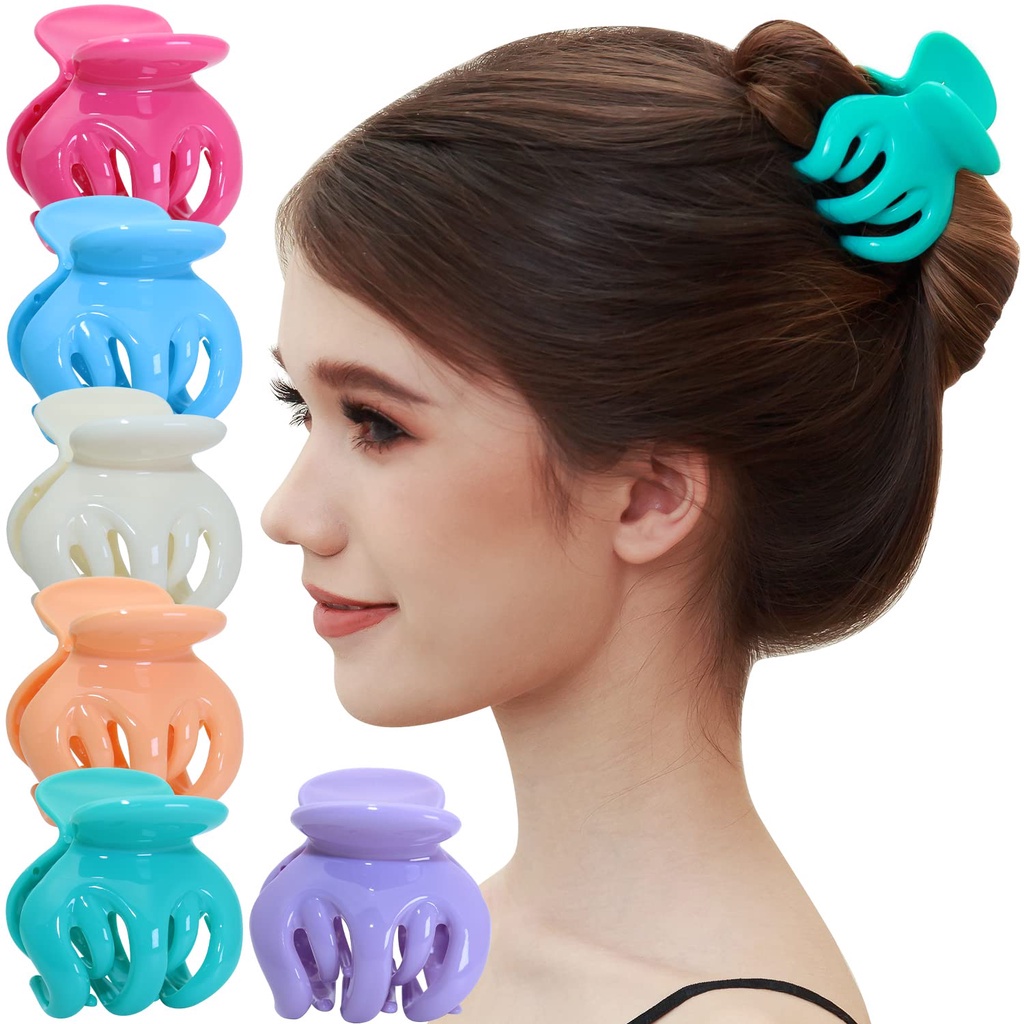 Delunashop Jedai Ori Bangkok thailand besar 6cm cakar 5 Roche Ornament Jepitan Rambut Pumpkin Interlock Hair Claw Clips