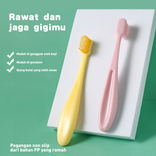 Toothbrush Sikat Gigi Bayi Anak Silicone Bulu Halus Lembut isi 3 pcs