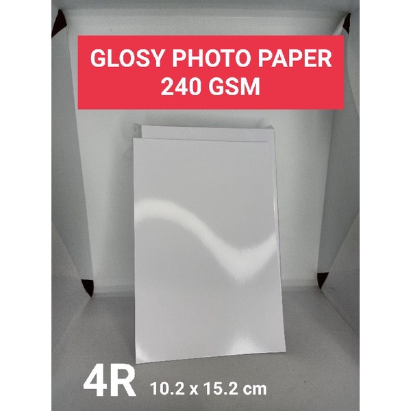 

GLOSY PHOTO PAPER 240 GSM 4R/20 LEMBAR