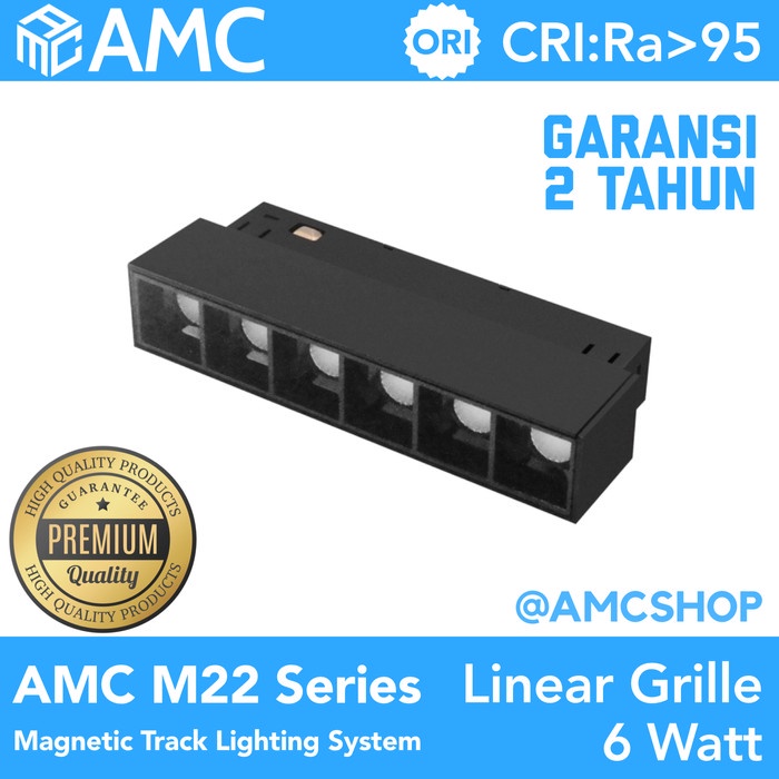 AMC M22 Magnetic Track Lighting System Linear LED Grille Light CRI 95+