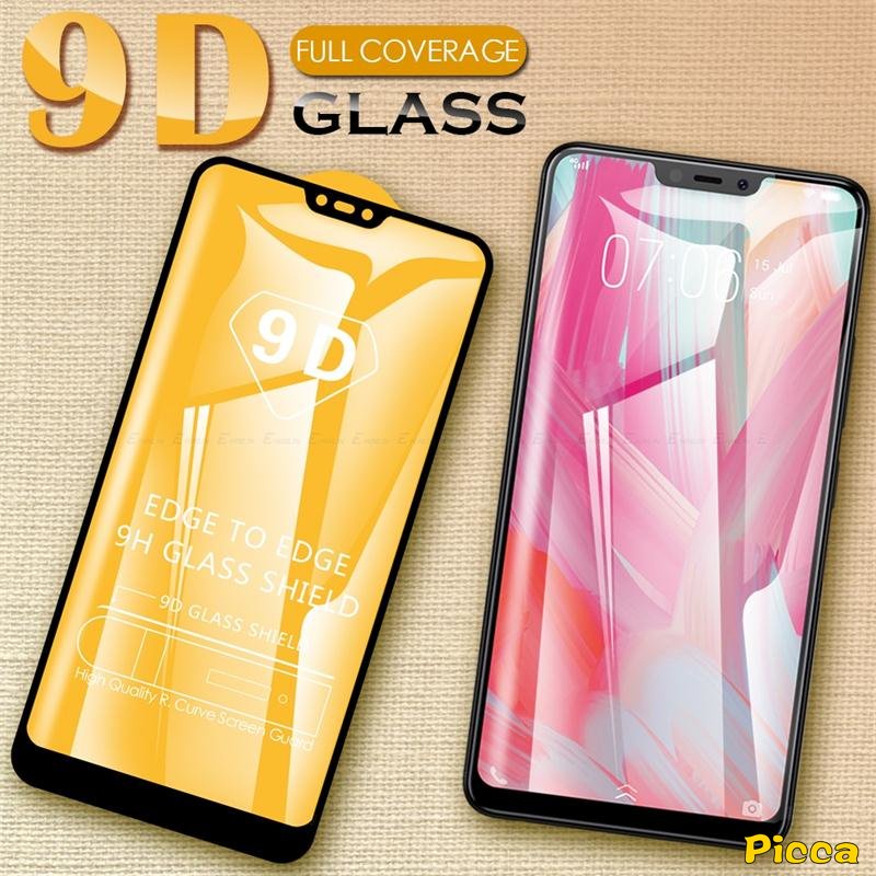 1-3pcs 9D Full Cover Pelindung Layar Tempered Glass Untuk Vivo Y12i Y11 Y35 Y02 Y02s Y15 Y73 V21 Y12 V23E V23 Y75 Y1 Y52 Y72 Y16 V20pro V21E V25 V25E S1 Y17 Y22