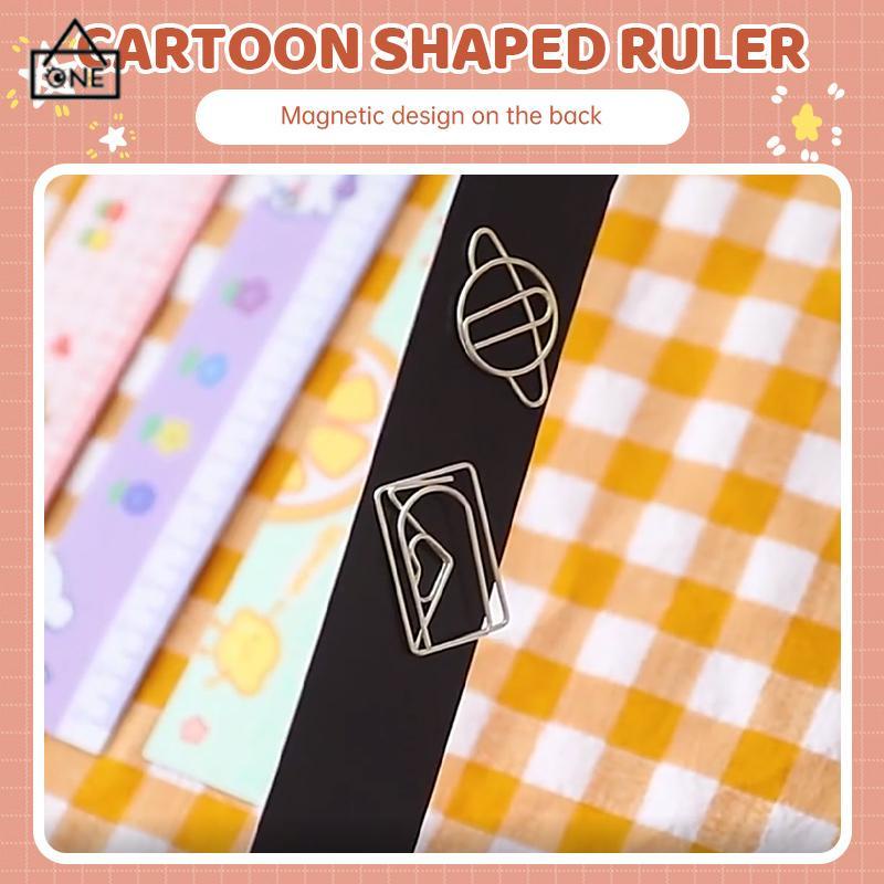 COD❤️Cute Magnetic Ruler Office15cm Soft Ruler for Students Creative Stationery-A.one