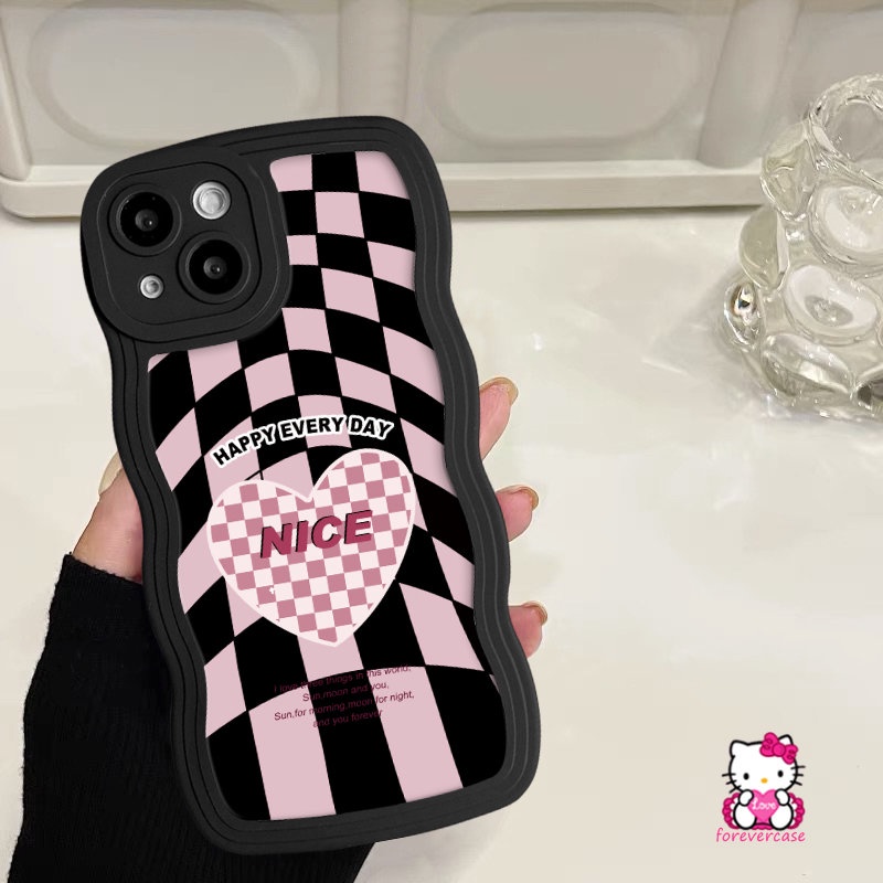 Wavy Edge Case For Infinix Hot 10 20s 12i 8 20 12 Pro 9 10Lite 11s 10s Hot 12 11 10 9 Play Note 12 G96 10 Pro Smart 4 5 6 Plus Ins Fasion Cool Checkerboard Love Heart Soft Cover