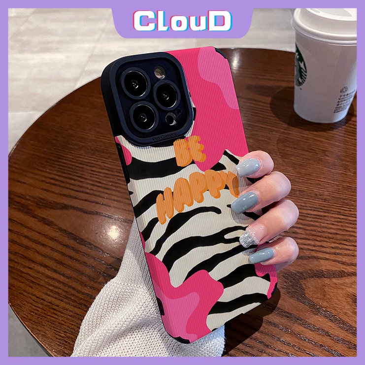 IPHONE Casing Tekstur Kulit Mewah Kompatibel Untuk Iphone11 13 12 14 Pro Max XR X7 8 Plus XS Max 7Plus Fashion Leopard Zebar Pola Silikon Lembut Shockproof Phone Cover