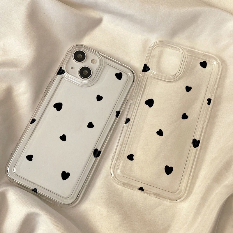 Case Hati Bercak Untuk Oppo Realme C11 C3 C1 C20 C20A C21 C21Y C25 C25S C25Y C12 C15 10 9i 8i 8Pro 6i PH 5i 5s 9i U1 Reno 8 7 Lite Narzo 30 20 30A Airbag Shockproof Cover