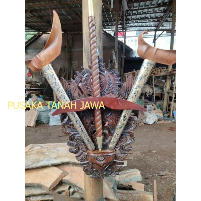 blawong burung kembar isi 3 untuk keris dan tombak antik murah - mentah