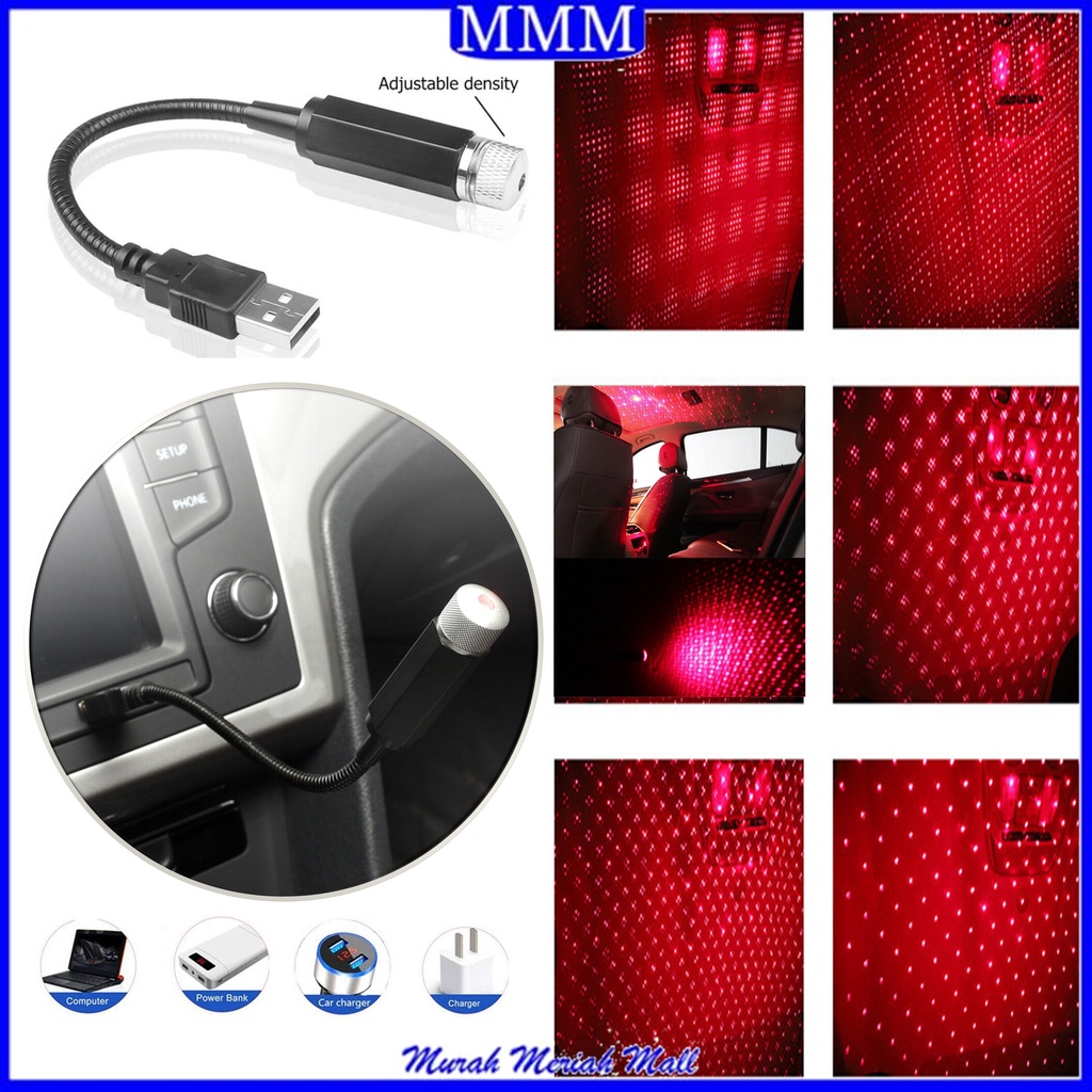 MMM Lampu Proyektor Led USB Dekorasi Interior Langit Kabin Mobil Bintang LED Star Decoration Lamp Lampu Laser Proyektor Plafon Mobil