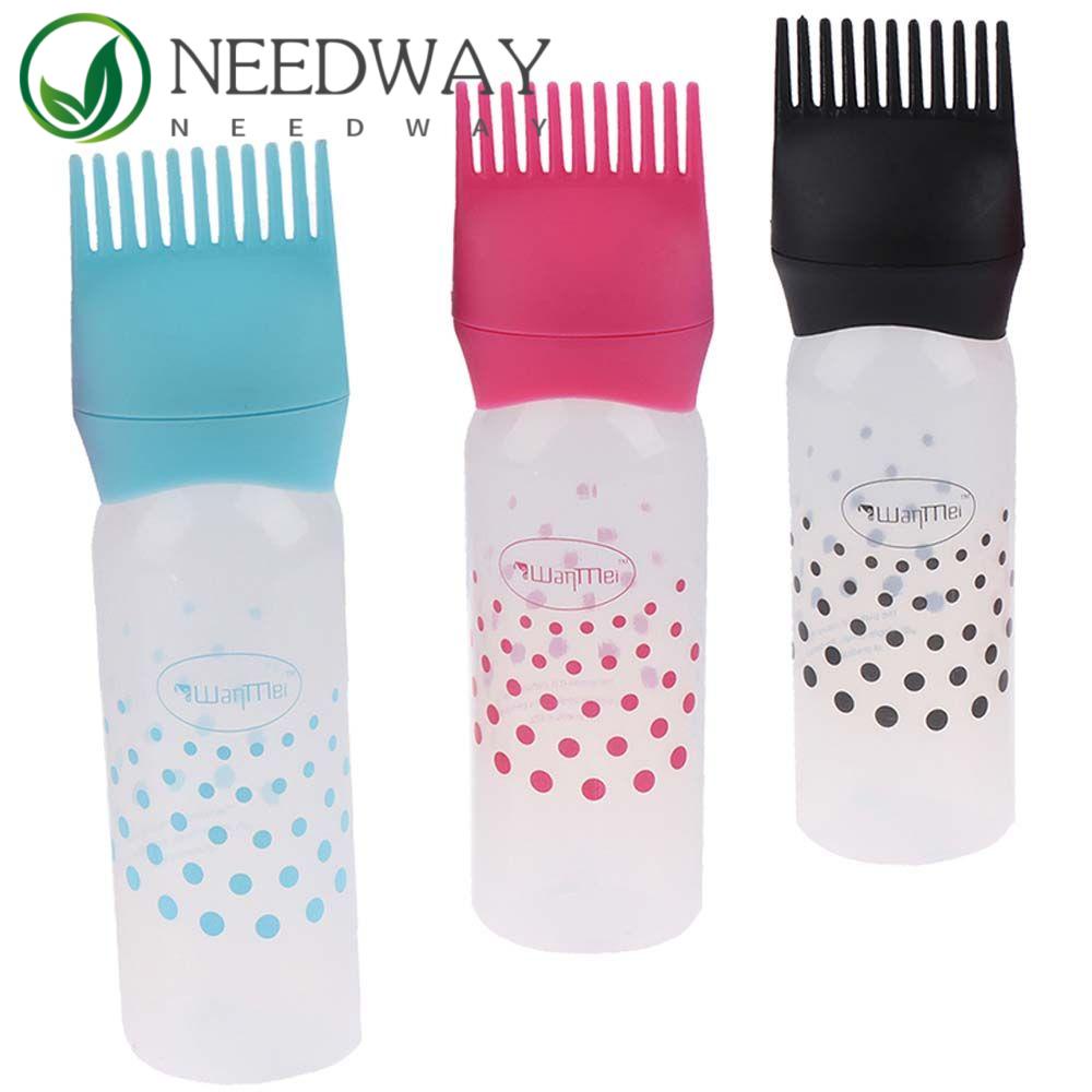 SKJK   Botol Aplikator Pewarna Rambut Flexible Lembut Kering-cleaning Bottle Oil Comb Brush Pewarna Rambut Hair Tools Styling Tool Comb Bottle